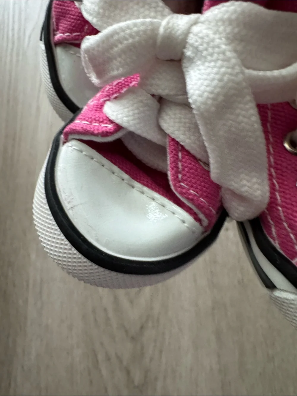 Dog Sneakers Pink Canvas Puppy Shoes Set of 4 Size 5 Non-Slip Paw Boots